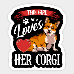 Corgi Love Dog Owner Lover Statement Heart - Welsh Corgi Sticker